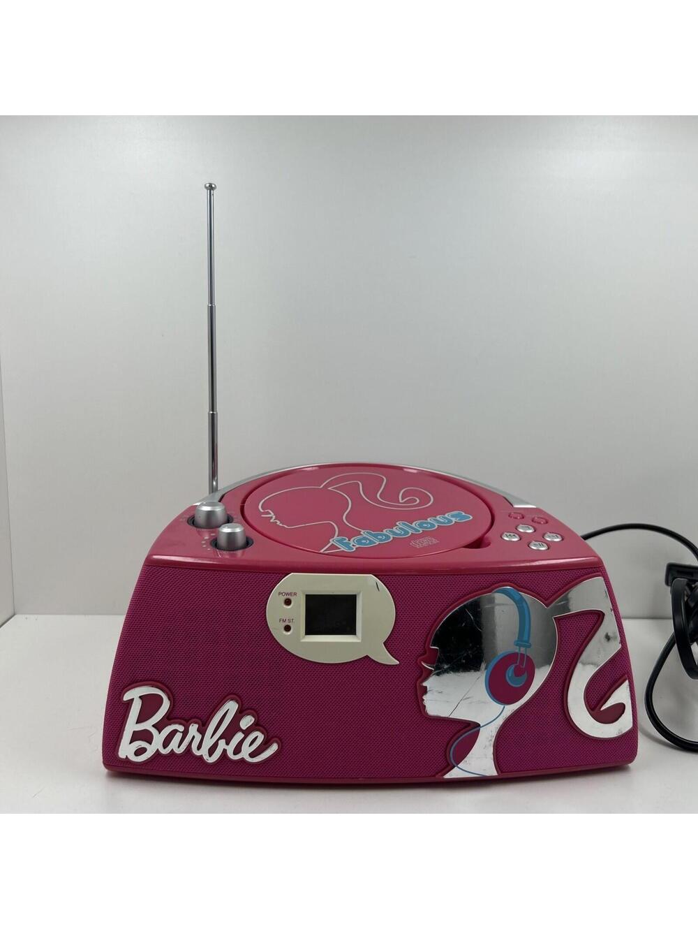 Barbie Fabulous Glamtastic Boombox Pink Player AM FM Radio / Cd Player